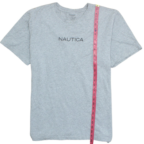 Nautica Men's Grey XL Cotton Crew Neck Short Sleeve T-Shirt