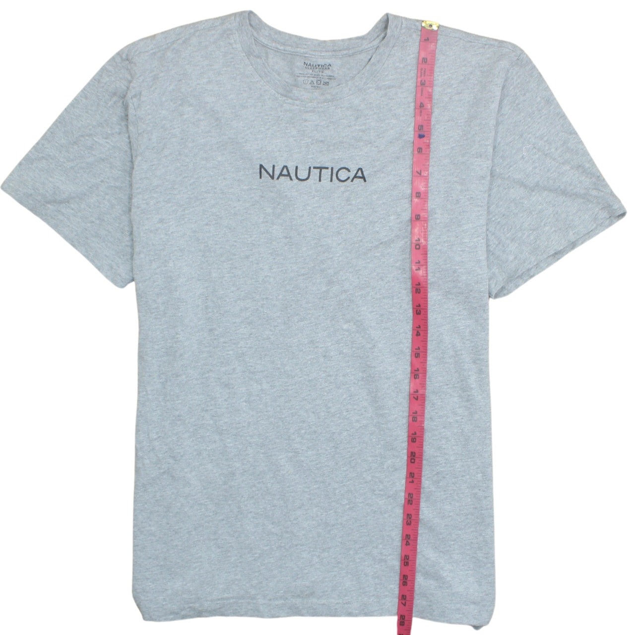Nautica Men's Grey XL Cotton Crew Neck Short Sleeve T-Shirt