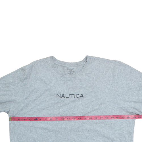 Nautica Men's Grey XL Cotton Crew Neck Short Sleeve T-Shirt