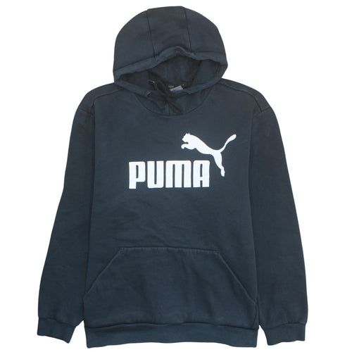Puma Men’s Blue 2XL Pullover Hoodie Logo Fleece Sweatshirt