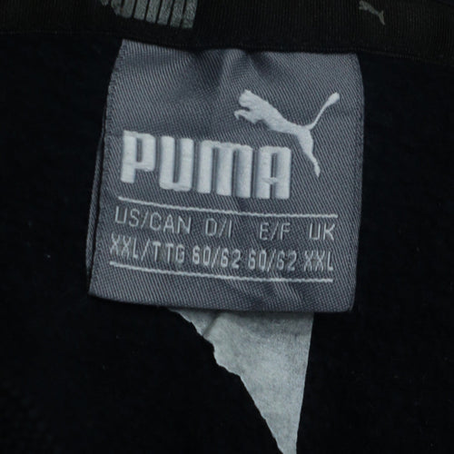 Puma Men’s Blue 2XL Pullover Hoodie Logo Fleece Sweatshirt