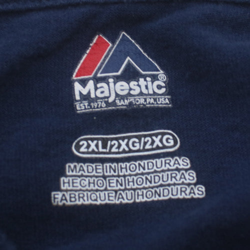 Majestic Men's Blue Boston Red Sox 2XL Short Sleeve T-Shirt
