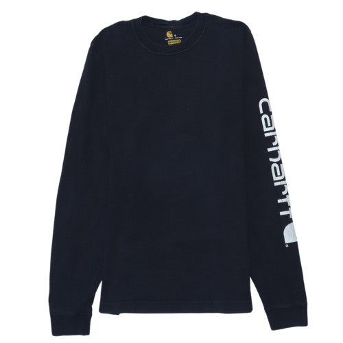 Carhartt Men's Black Relaxed Fit Logo Pullover Sweatshirt Size S