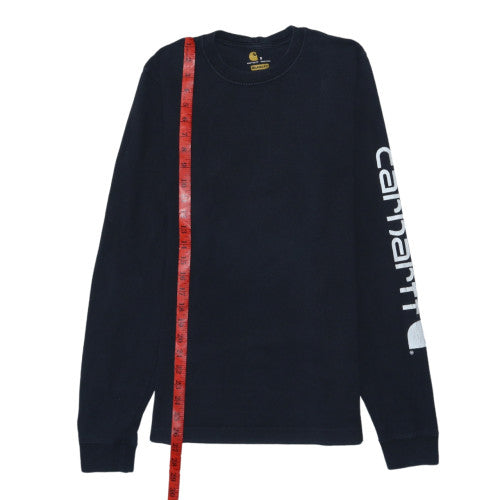 Carhartt Men's Black Relaxed Fit Logo Pullover Sweatshirt Size S