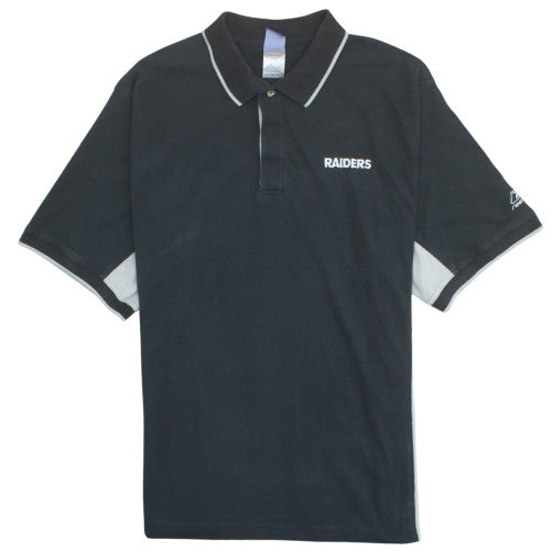 Reebok NFL Raiders Black Polo Shirt Men's 2XL Moisture Wicking