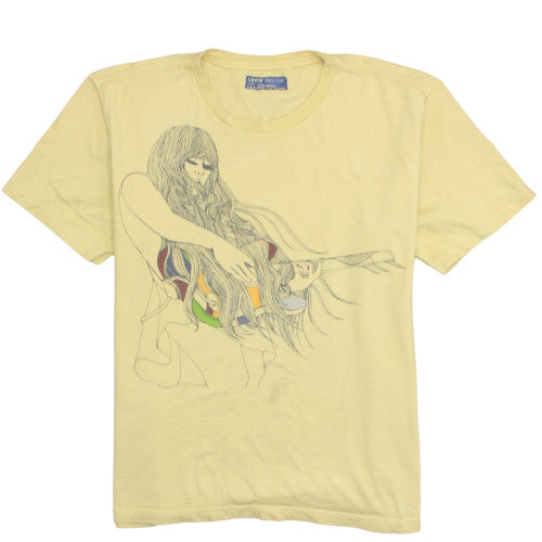 Levi's Red Tab Men's Beige XL Art Print Short Sleeve Cotton T-Shirt