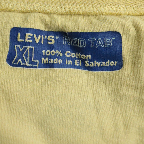 Levi's Red Tab Men's Beige XL Art Print Short Sleeve Cotton T-Shirt