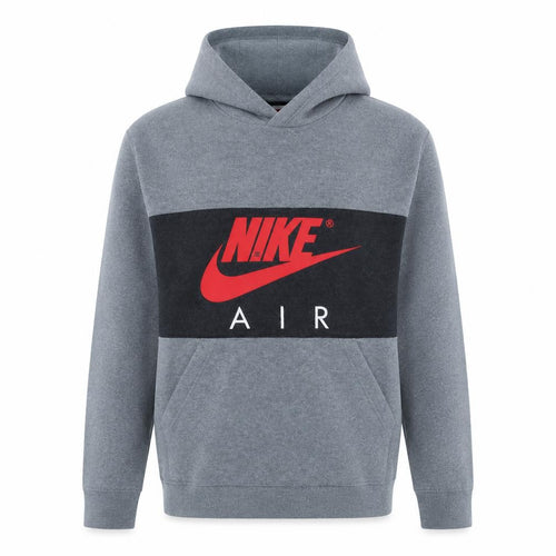 Nike Air Men's Grey Pullover Hoodie Small Fleece Logo Sportswear