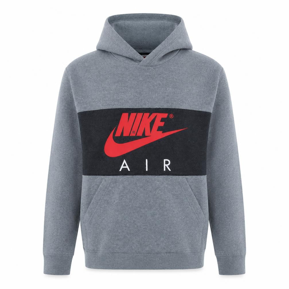 Nike Air Men's Grey Pullover Hoodie Small Fleece Logo Sportswear