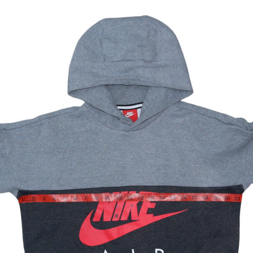 Nike Air Men's Grey Pullover Hoodie Small Fleece Logo Sportswear
