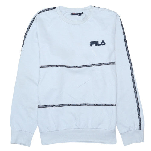 FILA Men’s White XL Crew Neck Logo Pullover Sweatshirt