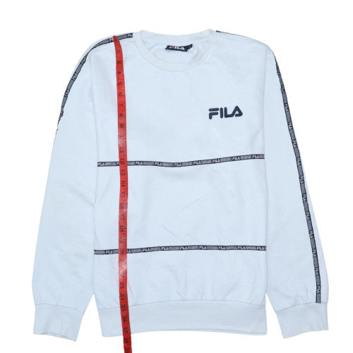 FILA Men’s White XL Crew Neck Logo Pullover Sweatshirt