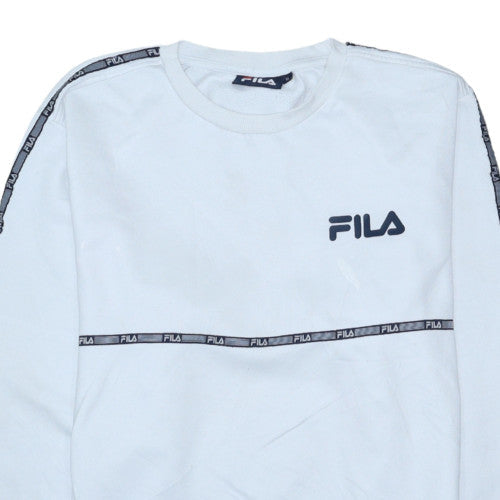 FILA Men’s White XL Crew Neck Logo Pullover Sweatshirt