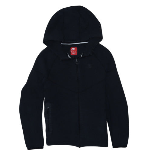 Nike Boys Black Full Zip Hoodie XL 158-170cm Hooded Sweatshirt