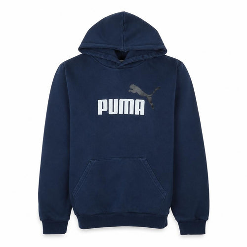 Puma Boys Blue Pullover Hoodie 15-16 Years Graphic Logo Sweatshirt
