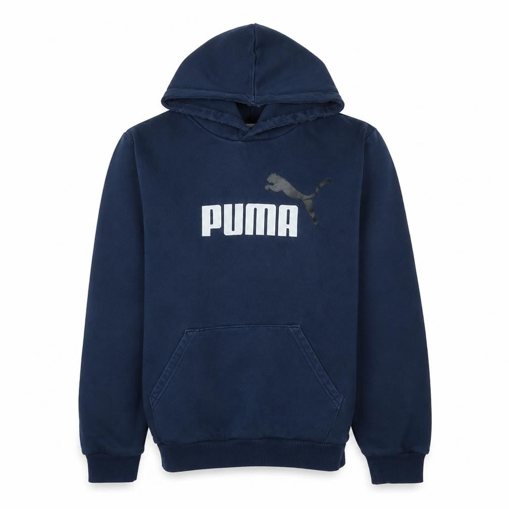 Puma Boys Blue Pullover Hoodie 15-16 Years Graphic Logo Sweatshirt