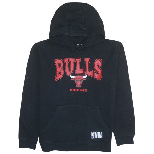 NBA Youth Boys Black Chicago Bulls Pullover Hoodie Size 14
