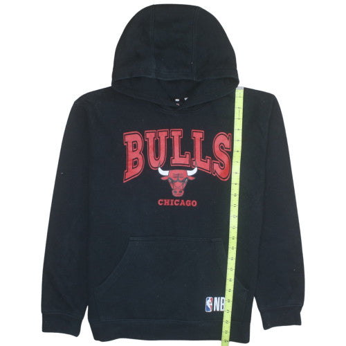 NBA Youth Boys Black Chicago Bulls Pullover Hoodie Size 14