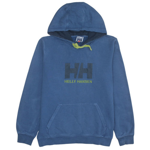 Helly Hansen Men's Blue XL Pullover Hoodie with Logo and Pockets