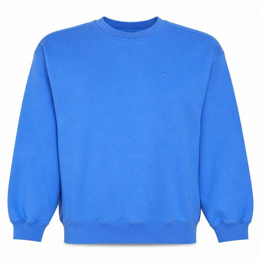 Front view of Adidas Women Blue Crew Neck Pullover Sweatshirt, size 10, Cotton