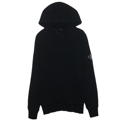 Calvin Klein Jeans Men's Black Pullover Hoodie XS Logo Fleece