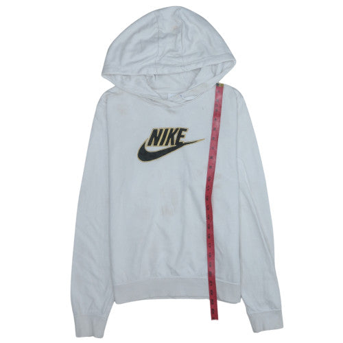 Nike Mens White XS Pullover Hoodie Lightweight Graphic Logo Sportswear