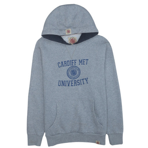 Varsity Apparel Men's Grey Pullover Hoodie L Cardiff Met University Fleece