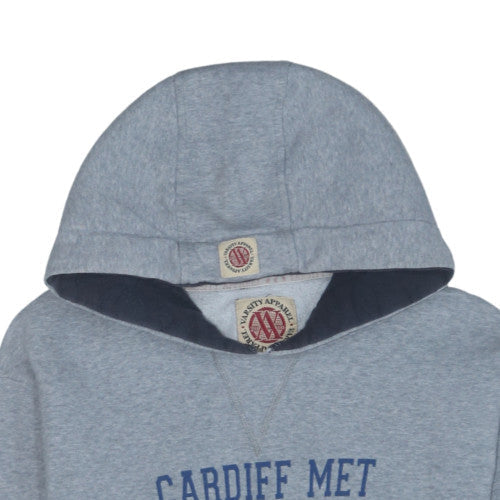 Varsity Apparel Men's Grey Pullover Hoodie L Cardiff Met University Fleece