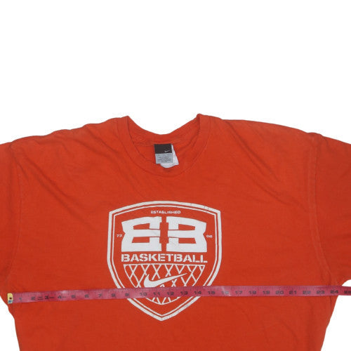 Nike Men’s Orange Basketball Graphic T-Shirt XXL Short Sleeve