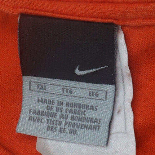 Nike Men’s Orange Basketball Graphic T-Shirt XXL Short Sleeve