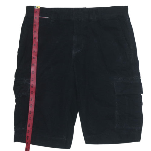 Tommy Hilfiger Mens Black Cargo Shorts Size 31 Cotton Casual