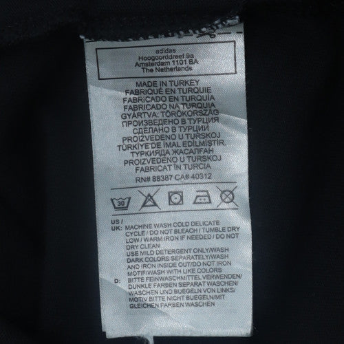 Adidas Men's Black Short Sleeve Crew Neck Cotton T-Shirt S
