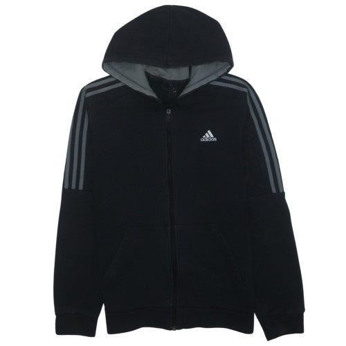 adidas Mens Black Full Zip Hoodie Fleece Size M Regular Fit