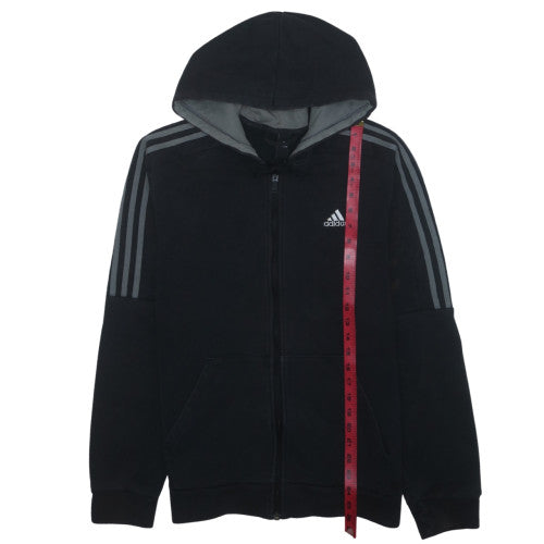 adidas Mens Black Full Zip Hoodie Fleece Size M Regular Fit