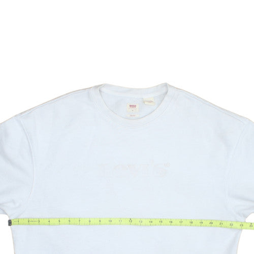 Levi's Men's White Relaxed Fit Crew Neck Sweatshirt M