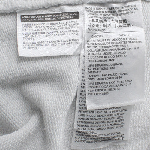 Levi's Men's White Relaxed Fit Crew Neck Sweatshirt M