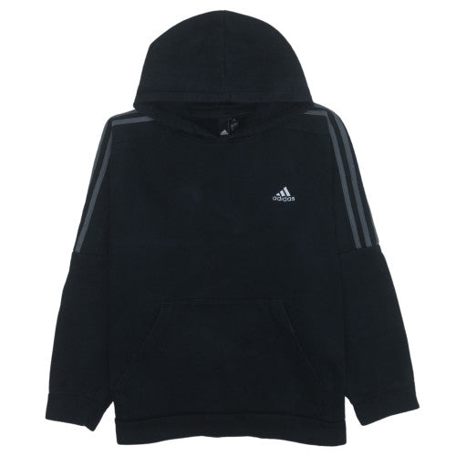Adidas Men's Black Pullover Hoodie L Fleece Logo Sportswear