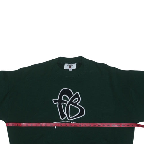 FUBU Men's Green 2XL Pullover Sweatshirt Vintage Streetwear