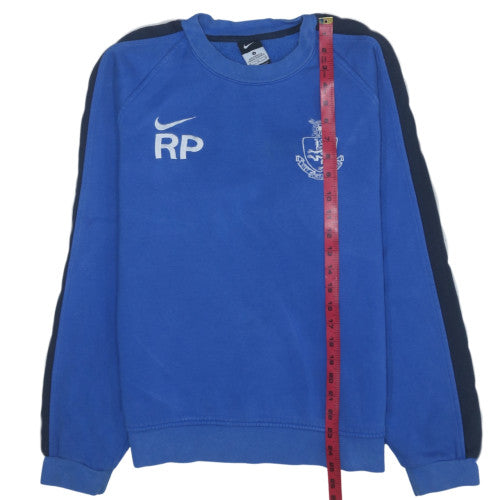 Nike Men's Blue Embroidered Crew Neck Sweatshirt Size M
