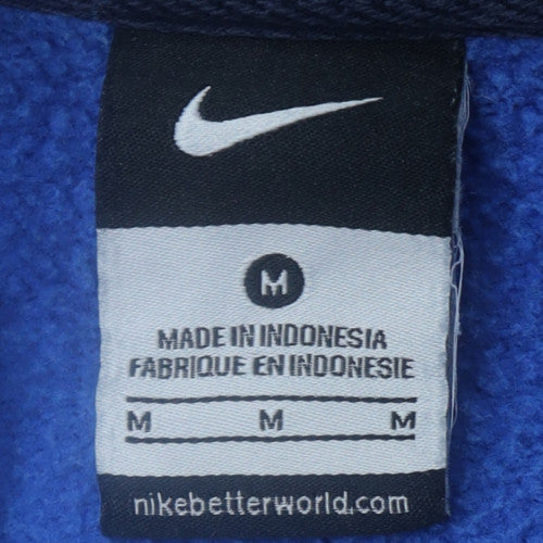 Nike Men's Blue Embroidered Crew Neck Sweatshirt Size M