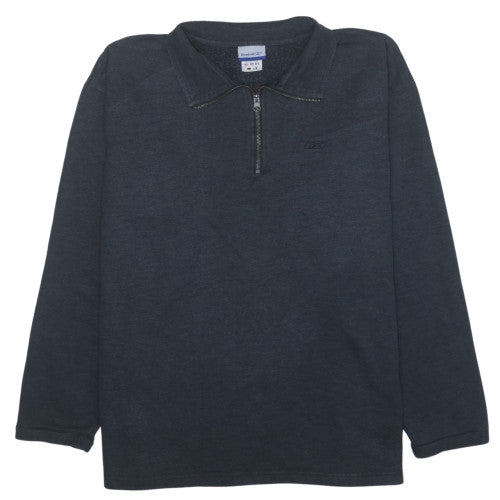 Reebok Men's Black 2XL Fleece 1/2 Zip Sweatshirt