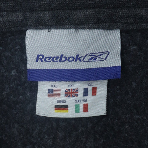 Reebok Men's Black 2XL Fleece 1/2 Zip Sweatshirt