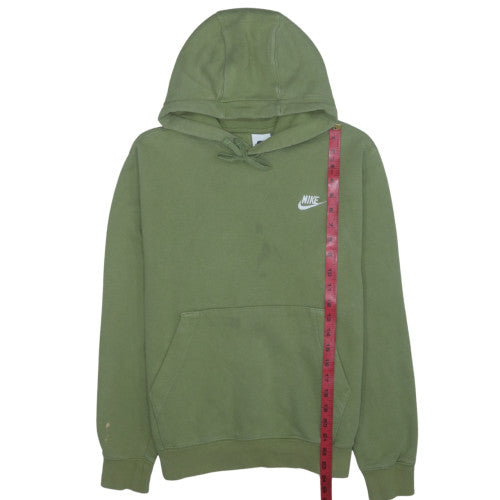 Nike Men's Green Pullover Hoodie M Regular Fit Fleece Sportswear