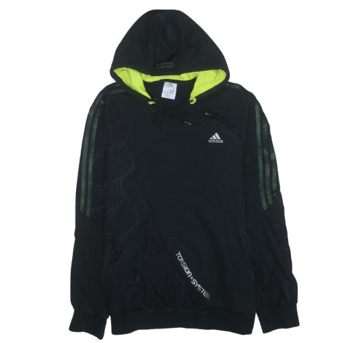 adidas Men's Black XL Pullover Hoodie with Logo Sports Style