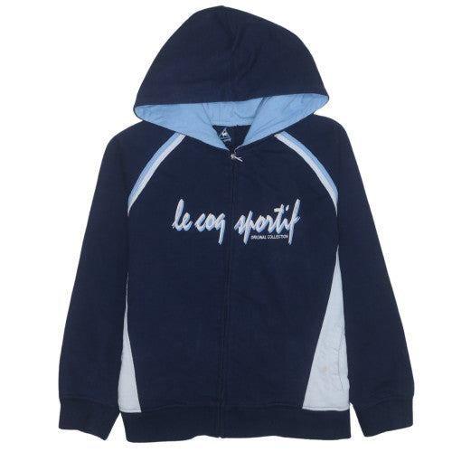 Le Coq Sportif Womens Navy Blue Full Zip Hoodie Size 18