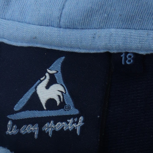 Le Coq Sportif Womens Navy Blue Full Zip Hoodie Size 18