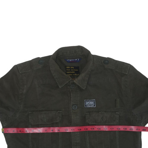 Superdry Men's Green XL Military Cotton Utility Jacket