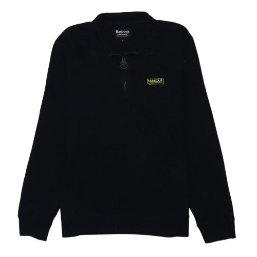 Barbour International Mens Black L Half Zip Sweatshirt
