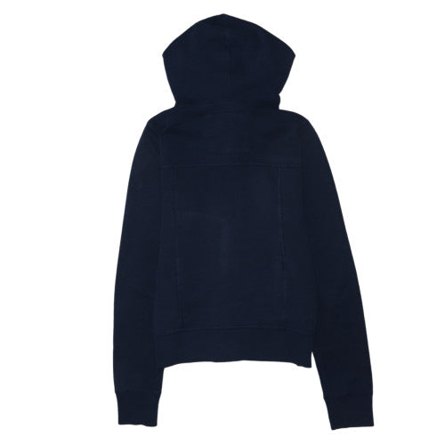 Hollister Men's Blue Full Zip Hoodie L Fleece College Style
