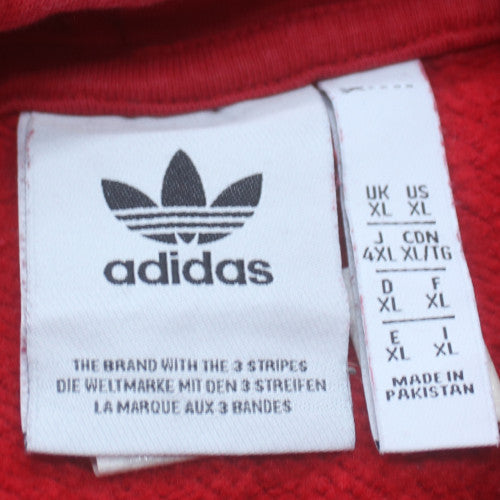 Adidas Mens Red Manchester United Pullover Hoodie XL